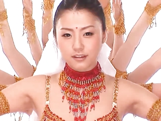 【つぼみ】美少女千手観音様がチングリ返し男に複数の手でフェラ、手コキ、アナル舐め、勃起肉棒生挿入舌射ご奉仕。