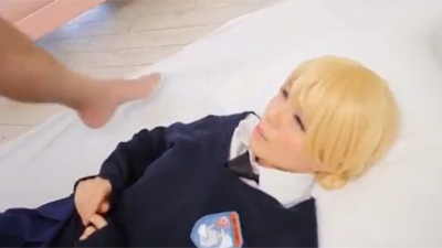 ガルパンコスプレの美少女の体を好き勝手使ってハメて顔射！