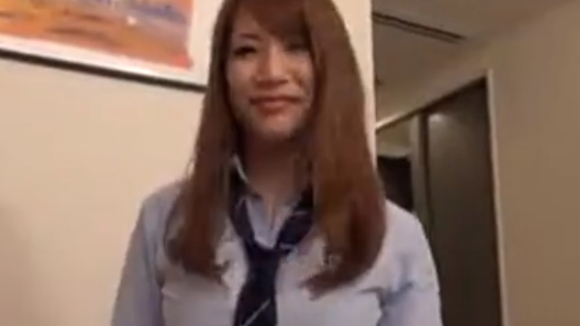 『だめだよ…中はダメ』ノリのいい円光JKギャルと中出しSEX