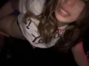 「ヤバイっ…気持ち良すぎて声出ちゃう…」バーの看板娘に声をかけ営業中の店内でこっそり中出しパコ