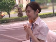 「童貞もらえて嬉しかったですー♪」CAさんが素人男性筆下ろし