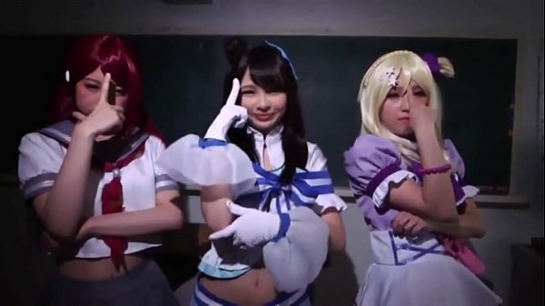 【アニコス】放課後の教室でスクールアイドルの女の子たち三人と乱交ハーレムえっち♡【あおいれな＆跡美しゅり＆椎名そら】