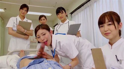 【完全主観】患者は自分ひとり！？美人看護師たちが交代で優しく性処理♡お姉さん看護婦フェラ手コキ乱交のエロ動画