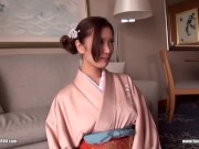 着物からこぼれるおっぱいがエロい♡和服美人の人妻とSEX