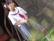 媚薬漬けのパイパンまんこに”オナ禁”御札を貼られた美少女JK！自宅まで我慢できず狂ったように野外で立ちオナニー♡＜羞恥＞