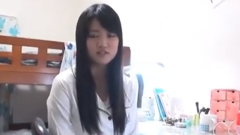 清楚な黒髪JD娘にインタビュー→そのままハメてザー汁大量ぶっかけ