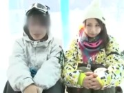 彼氏だけ外に出てもらって基盤に持ち込む真冬のマジックミラー号！！